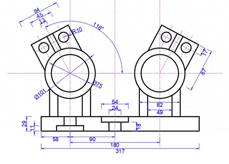 CAD制图教程_cad画图练习_AutoCAD2020绘制图案