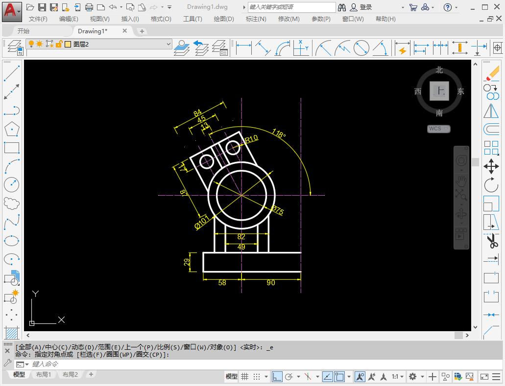 cad画图练习_AutoCAD2020绘制图案_CAD制图教程